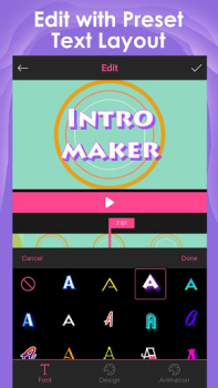 Herunterladen Intro Maker -video intro outro Video-Player und -Editoren für Android Bildschirmfoto 2
