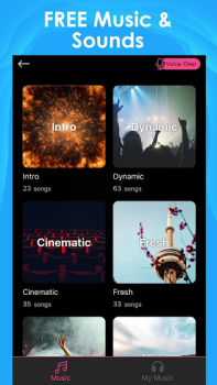 Herunterladen Intro Maker -video intro outro Video-Player und -Editoren für Android Bildschirmfoto 4