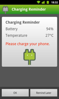 Herunterladen Charging Reminder Werkzeuge für Android Bildschirmfoto 3