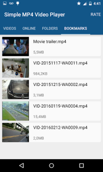 Herunterladen Einfache MP4 Video Player Video-Player und -Editoren für Android Bildschirmfoto 2