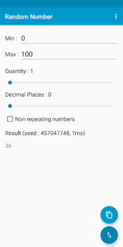 Herunterladen Random Number Werkzeuge für Android