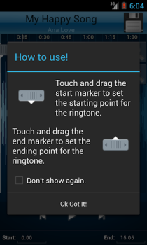 Herunterladen MP3 Cutter and Ringtone Maker Musik und Audio für Android Bildschirmfoto 2