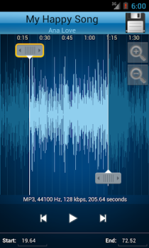 Herunterladen MP3 Cutter and Ringtone Maker Musik und Audio für Android Bildschirmfoto 3