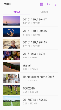 Herunterladen Samsung Video Library Video-Player und -Editoren für Android Bildschirmfoto 2