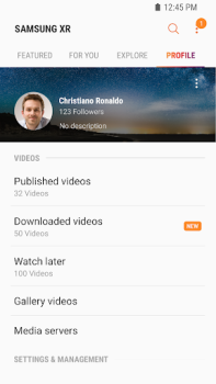 Herunterladen Samsung VR видео Video-Player und -Editoren für Android Bildschirmfoto 4