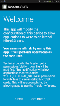 Herunterladen SDFix: KitKat Writable MicroSD Werkzeuge für Android