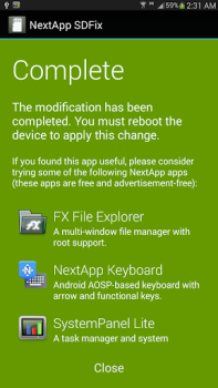 Herunterladen SDFix: KitKat Writable MicroSD Werkzeuge für Android Bildschirmfoto 4