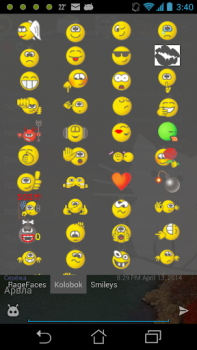 Herunterladen Kolobok smileys for Ace IM Kommunikation für Android Bildschirmfoto 2