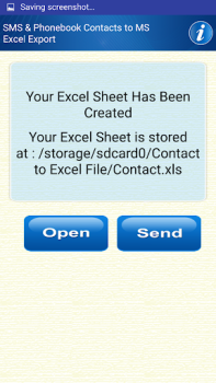 Herunterladen Save Phonebook & SMS to Excel Werkzeuge für Android Bildschirmfoto 3