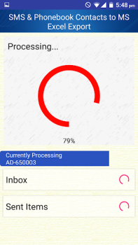 Herunterladen Save Phonebook & SMS to Excel Werkzeuge für Android Bildschirmfoto 5