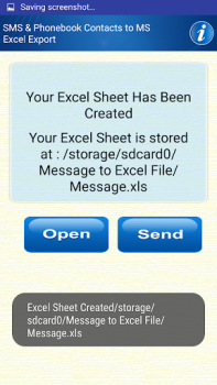 Herunterladen Save Phonebook & SMS to Excel Werkzeuge für Android Bildschirmfoto 6