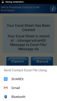 Herunterladen Save Phonebook & SMS to Excel Werkzeuge für Android Bildschirmfoto 7