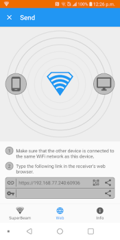 Herunterladen SuperBeam | WiFi Direct Share Kommunikation für Android Bildschirmfoto 5
