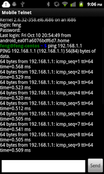 Herunterladen Mobile Telnet Kommunikation für Android Bildschirmfoto 2