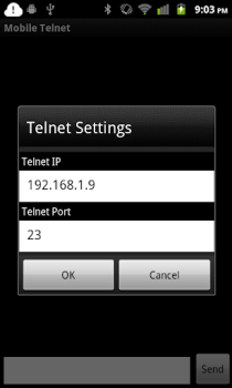 Herunterladen Mobile Telnet Kommunikation für Android Bildschirmfoto 3
