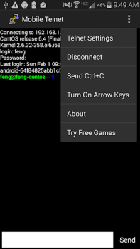 Herunterladen Mobile Telnet Kommunikation für Android Bildschirmfoto 5
