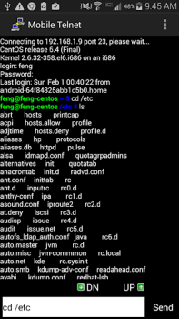 Herunterladen Mobile Telnet Kommunikation für Android Bildschirmfoto 6