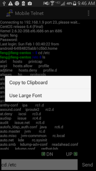 Herunterladen Mobile Telnet Kommunikation für Android Bildschirmfoto 7