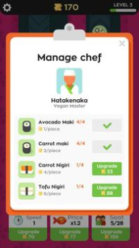 Herunterladen Sushi Bar Idle Simulatoren für Android Bildschirmfoto 3