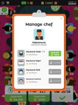 Herunterladen Sushi Bar Idle Simulatoren für Android Bildschirmfoto 7