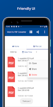 Herunterladen Word to PDF Converter Werkzeuge für Android Bildschirmfoto 4