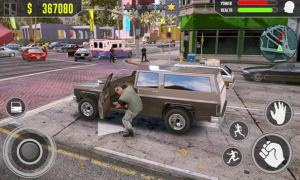 Herunterladen Gangster Fight - Vegas Crime S Simulatoren für Android Bildschirmfoto 2