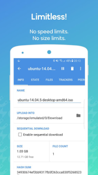 Herunterladen WeTorrent - Torrent Downloader Video-Player und -Editoren für Android Bildschirmfoto 2