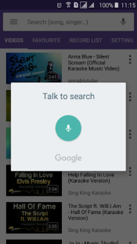 Herunterladen Karaoke Lite: Sing & Record Unterhaltung für Android Bildschirmfoto 2