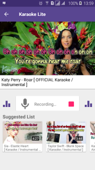 Herunterladen Karaoke Lite: Sing & Record Unterhaltung für Android Bildschirmfoto 3