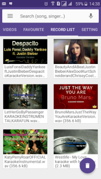 Herunterladen Karaoke Lite: Sing & Record Unterhaltung für Android Bildschirmfoto 5