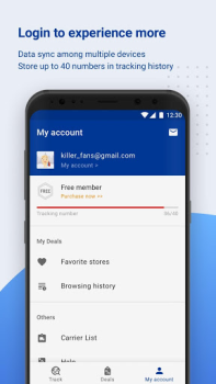 Herunterladen ALL-IN-ONE Paketverfolgung Arbeit für Android Bildschirmfoto 6
