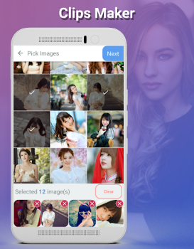 Herunterladen Clips Maker Video-Player und -Editoren für Android Bildschirmfoto 3