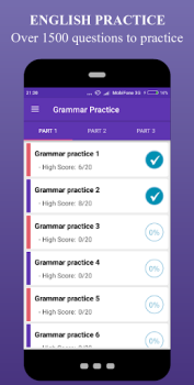Herunterladen English Grammar Test - Grammar Bildung für Android Bildschirmfoto 2