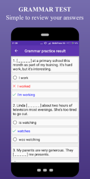 Herunterladen English Grammar Test - Grammar Bildung für Android Bildschirmfoto 5