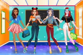 Herunterladen Schule Ankleide Mädchen Spiele Gelegentlich für Android