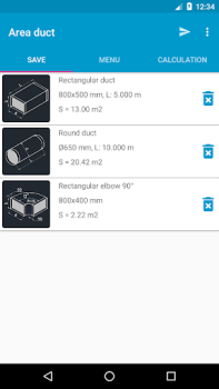 Herunterladen Area duct HVAC Werkzeuge für Android Bildschirmfoto 3