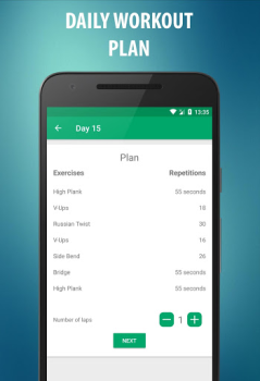 Herunterladen Bauchmuskel Workouts - 21 Tage Gesundheit & Fitness für Android Bildschirmfoto 3