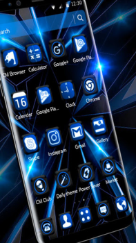 Herunterladen Black Blue Future Theme Personalisierung für Android Bildschirmfoto 2