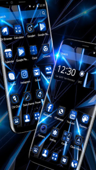 Herunterladen Black Blue Future Theme Personalisierung für Android Bildschirmfoto 3
