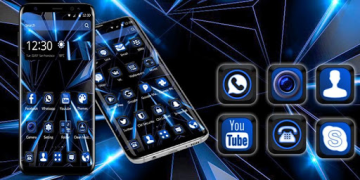 Herunterladen Black Blue Future Theme Personalisierung für Android Bildschirmfoto 4