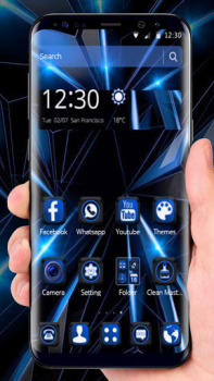 Herunterladen Black Blue Future Theme Personalisierung für Android Bildschirmfoto 5