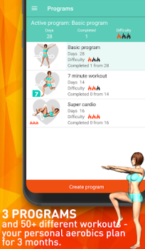 Herunterladen Aerobics workout at home Gesundheit & Fitness für Android Bildschirmfoto 2