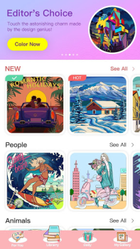 Herunterladen Color Master: Coloring Games Unterhaltung für Android Bildschirmfoto 2