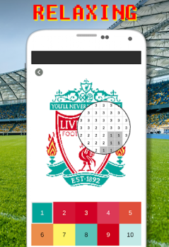 Herunterladen Football Logo Coloring By Number Puzzle-Spiele für Android Bildschirmfoto 2