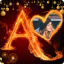Herunterladen  Fire Text Photo Frames App