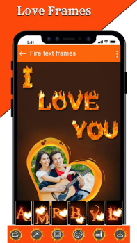 Fire Text Photo Frames App