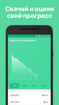 Herunterladen Счетчик калорий диета 10Levels Gesundheit & Fitness für Android Bildschirmfoto 5