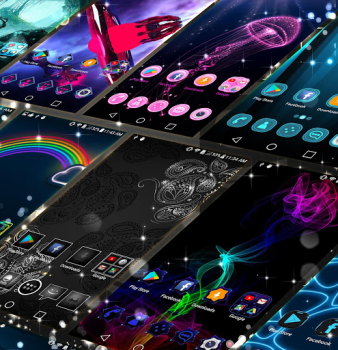 Herunterladen Black Theme Launcher Personalisierung für Android Bildschirmfoto 2