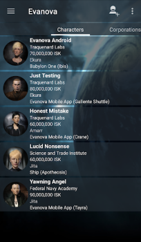 Herunterladen Evanova für Eve Online Unterhaltung für Android Bildschirmfoto 3