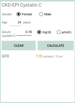 Herunterladen eGFR Rechner Medizin für Android Bildschirmfoto 4